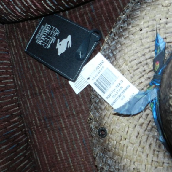 Peter Grimm Sunset drifter Peacock Band tea stained hat NWT! - Picture 13 of 15
